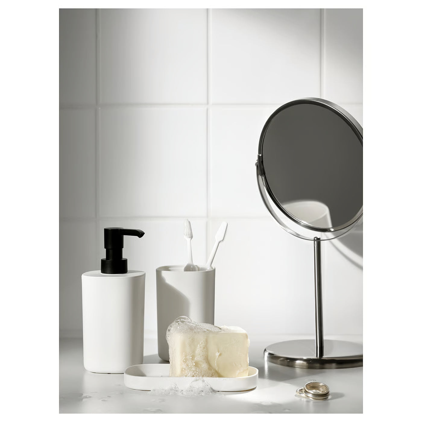 STORAVAN 3-piece bathroom set, white
