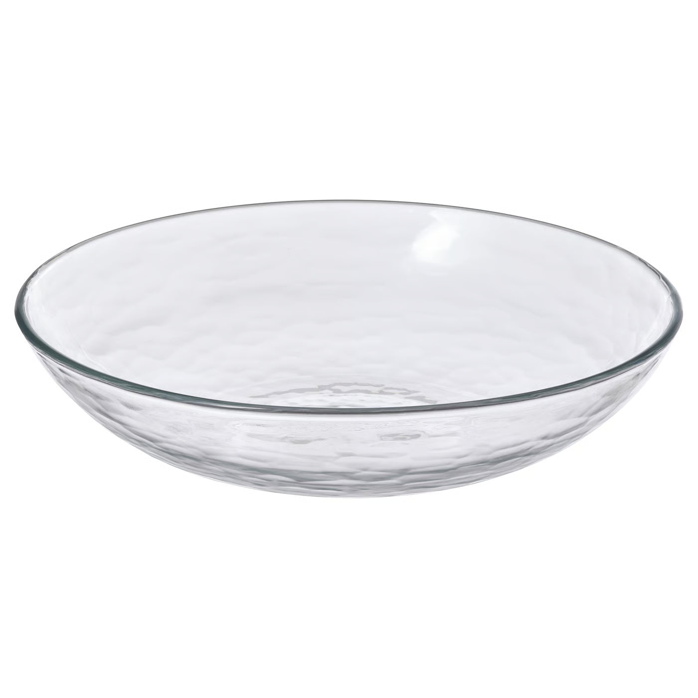 STRANDKRABBA Deep plate, glass/transparent, 19 cm