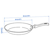 TAGGHAJ Frying pan, non-stick coating black, 24 cm