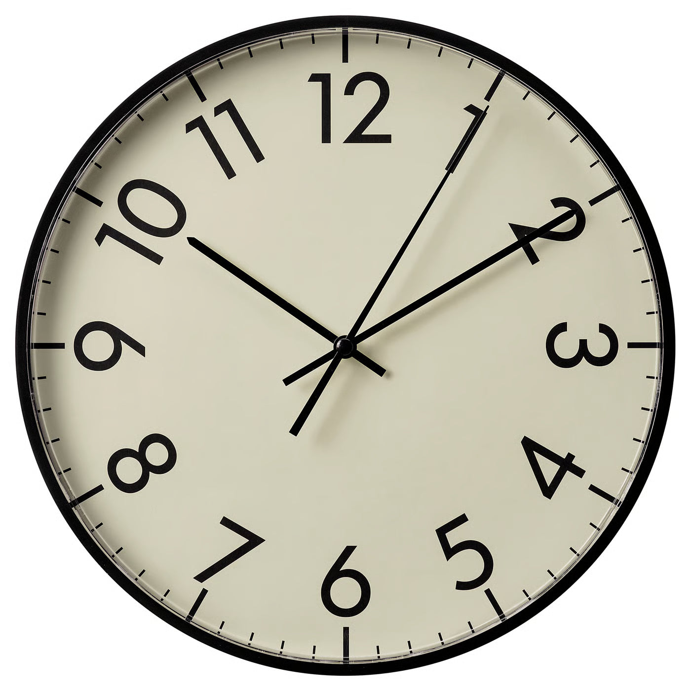 TALLSPARV Wall clock, black/beige, 28 cm