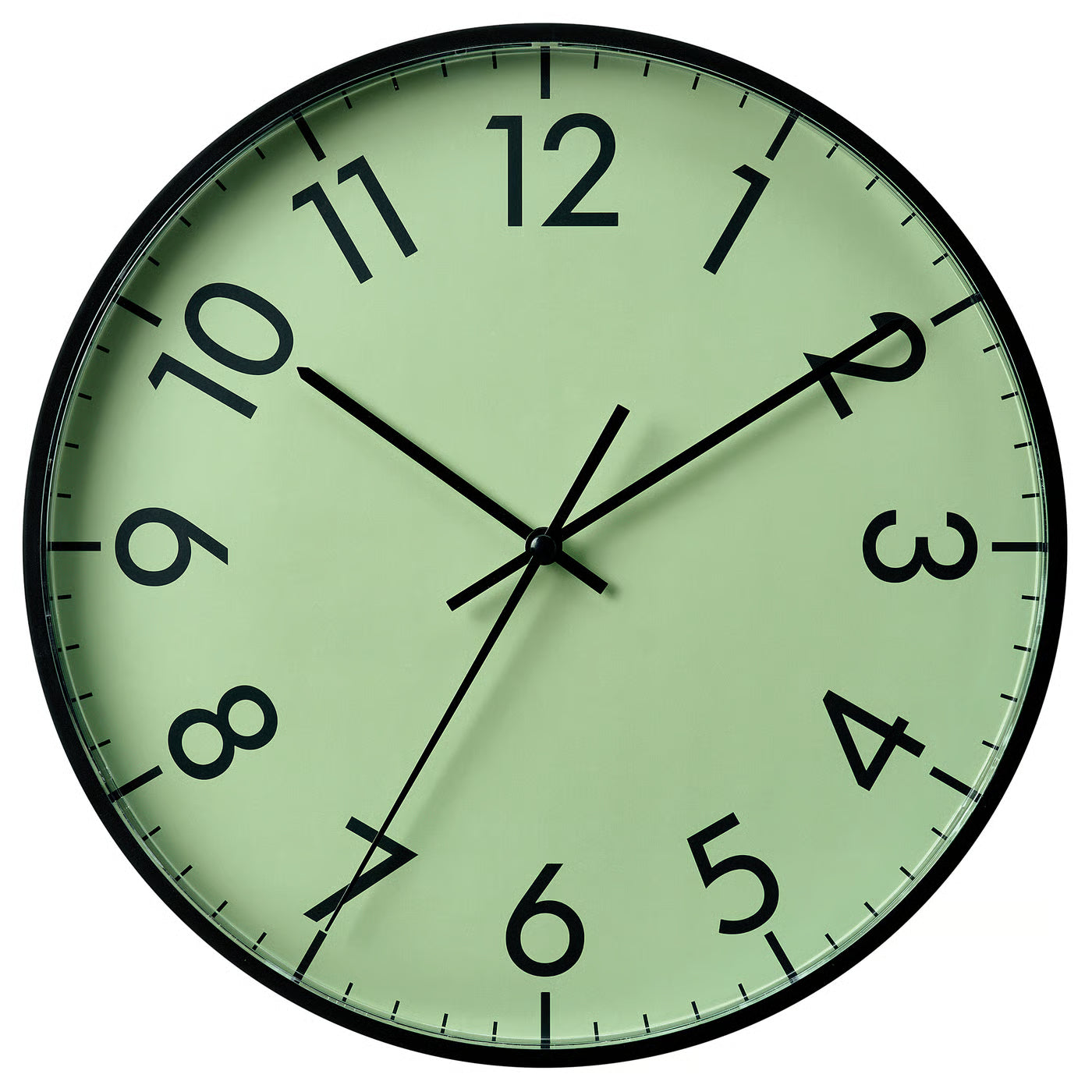 TALLSPARV Wall clock, black/green, 28 cm
