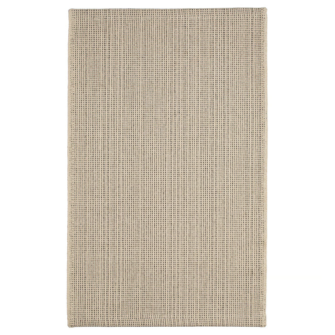 TIPHEDE Rug, flatwoven, natural/black, 50x80 cm