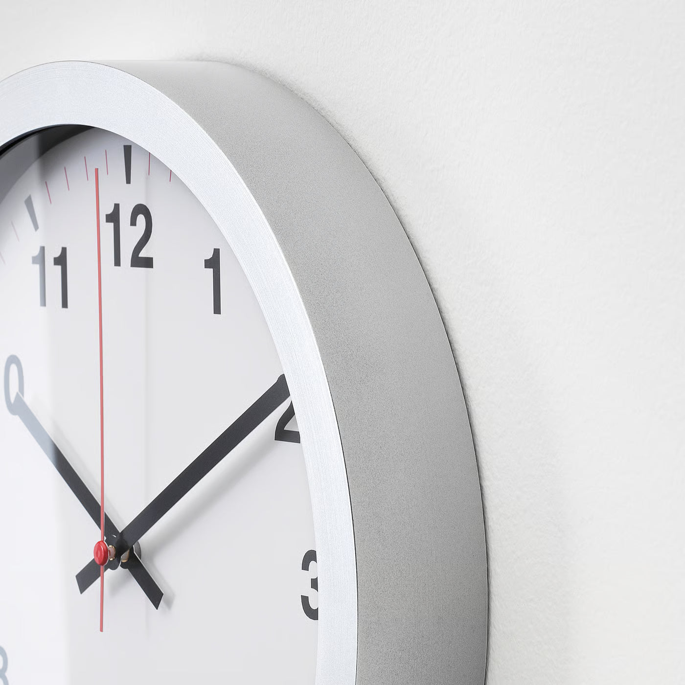TJALLA Wall clock, silver-colour, 28 cm