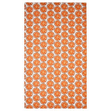 ORVFLY Tablecloth, patterned/off-white orange, 145x240 cm