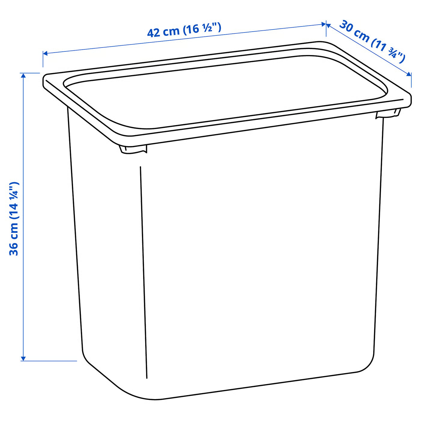TROFAST Storage box, white, 42x30x36 cm