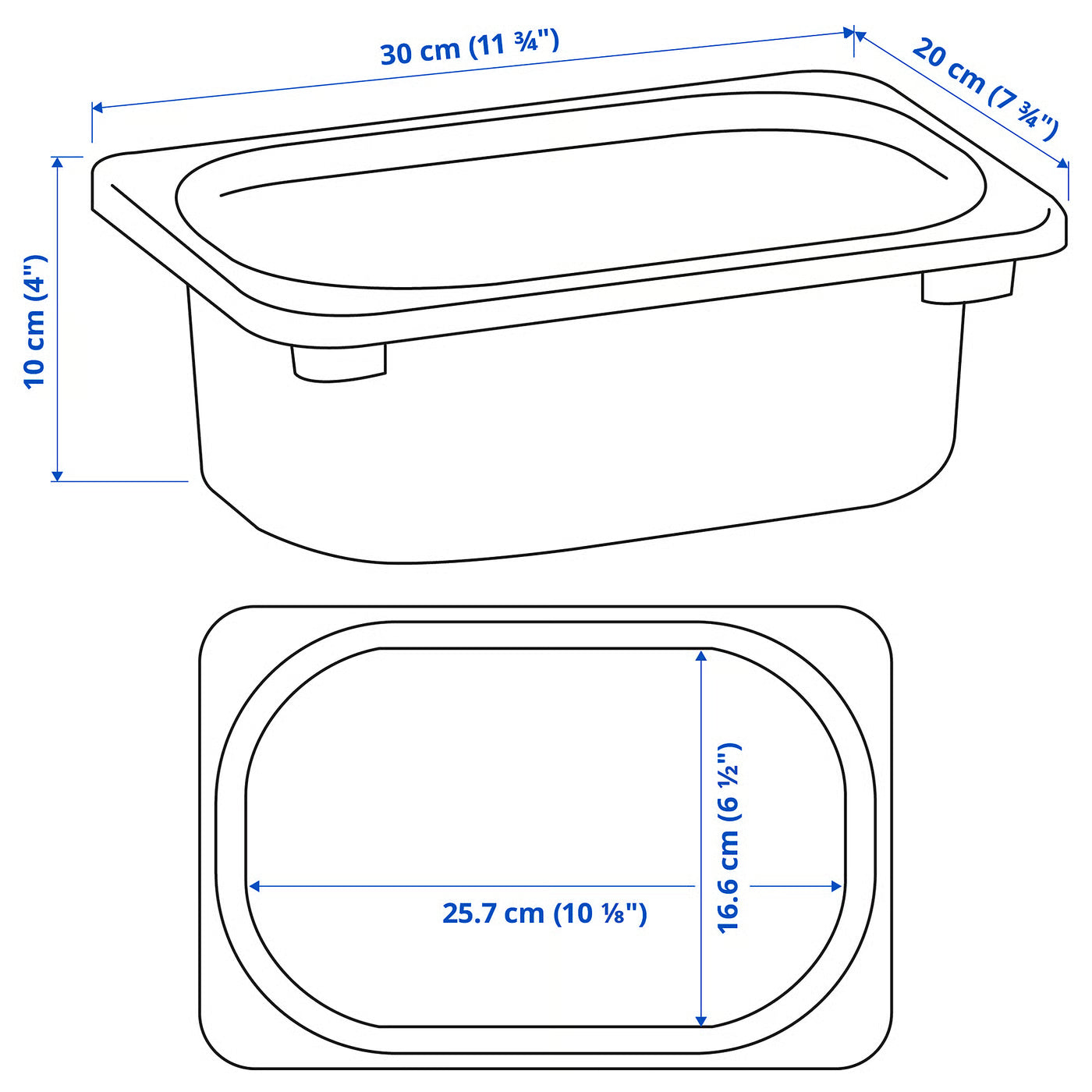 TROFAST Storage box, white, 20x30x10 cm