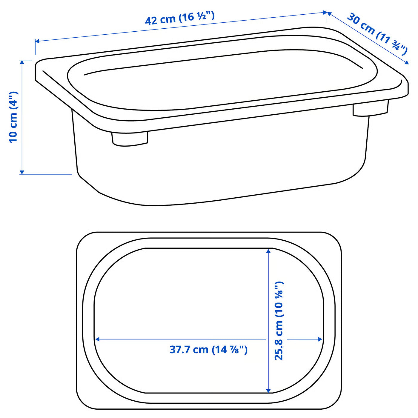 TROFAST Storage box, 42x30x10 cm