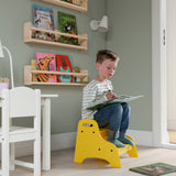TROGEN Children's step stool, yellow, 40x38x33 cm