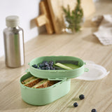 UTBJUDA Stackable lunch box for dry food, light green