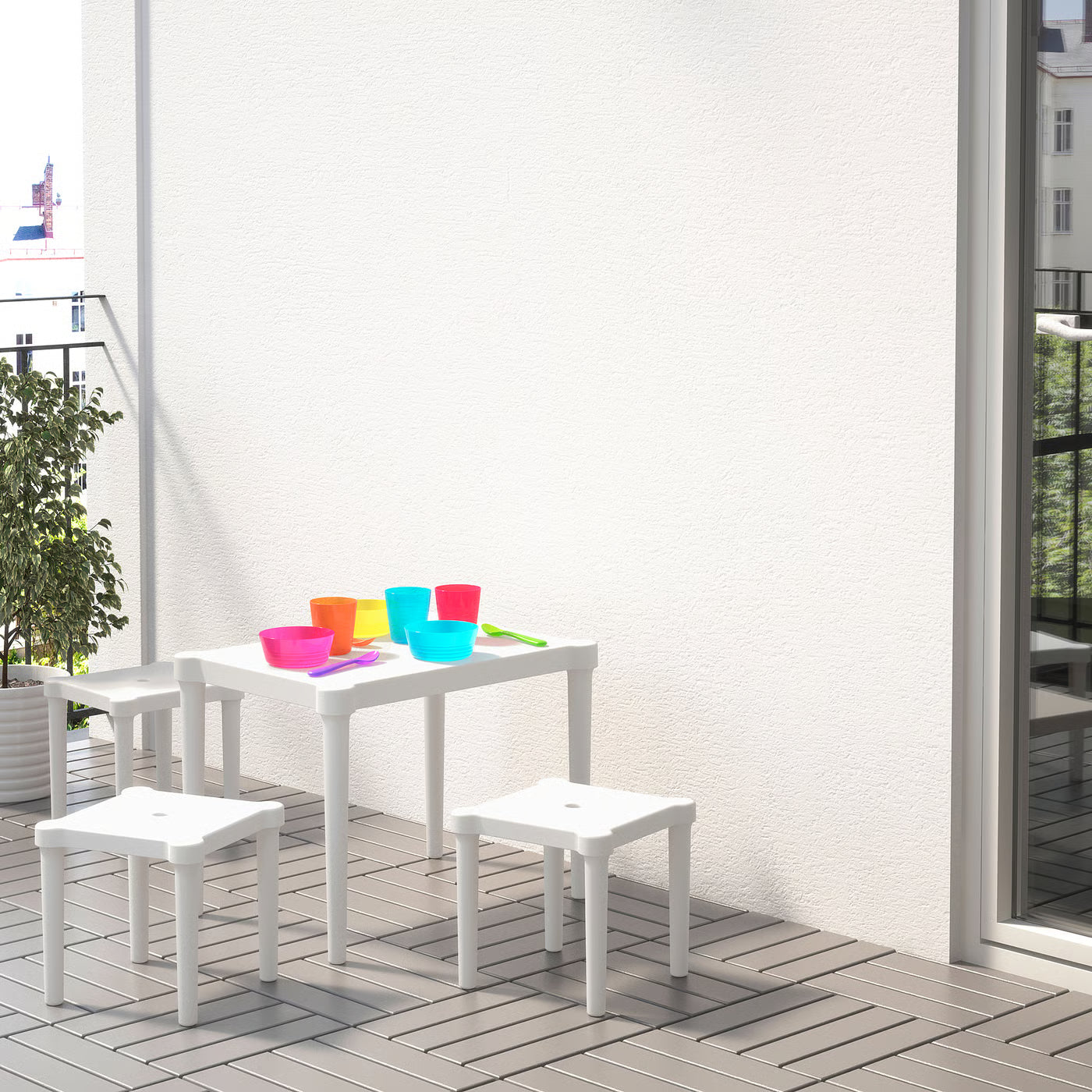 UTTER Children's stool, in/outdoor/white