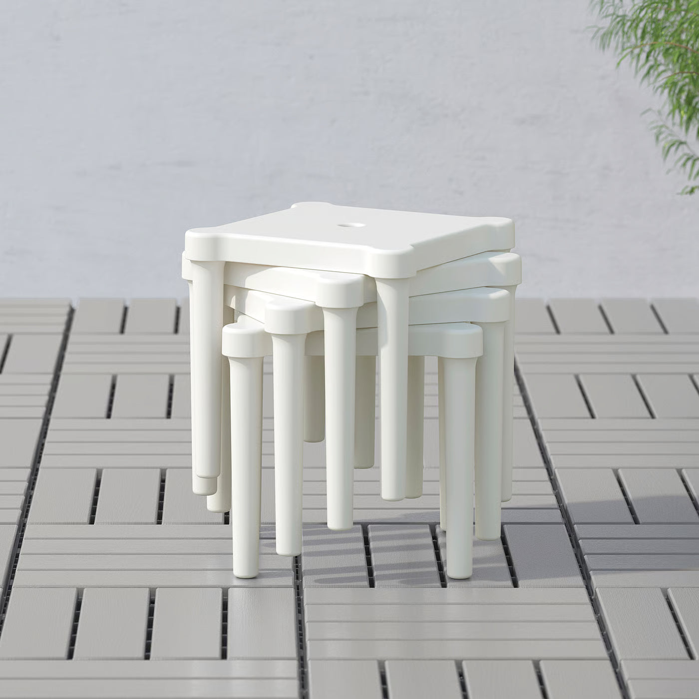 UTTER Children's stool, in/outdoor/white
