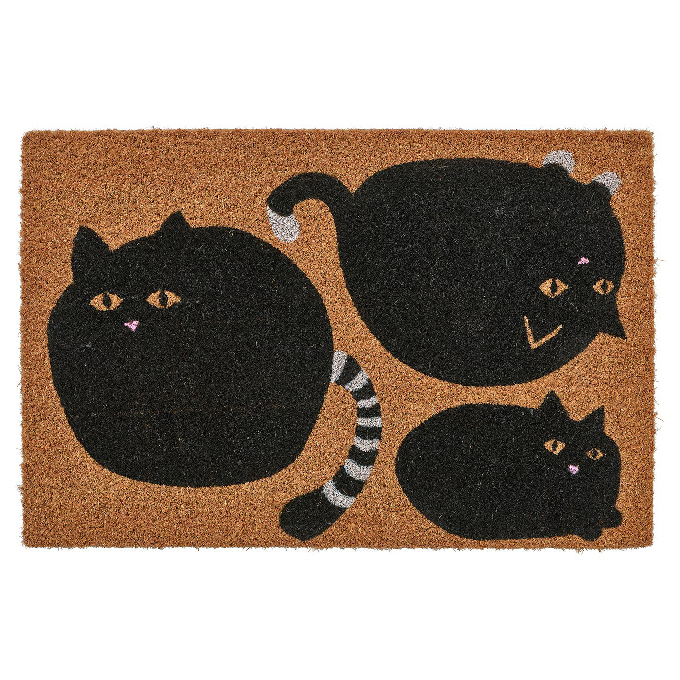 VÄGTYP Door mat, cat black/natural, 40x60 cm