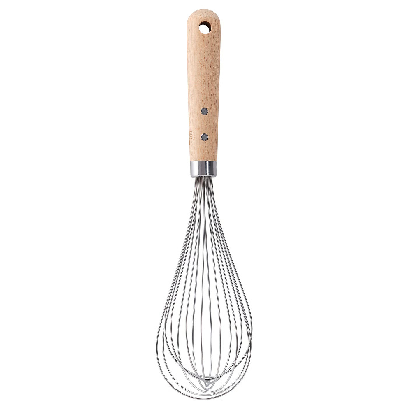 VARDAGEN Balloon whisk, stainless steel/beech, 30 cm
