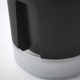 VÅRDTRÄD Self-watering plant pot, in/outdoor transparent/anthracite, 9 cm