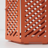 VÅRSYREN lantern for tealight, brown-orange, 12 cm