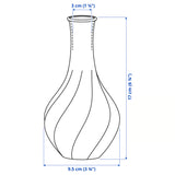 VILJESTARK Vase, clear glass, 17 cm