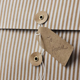 VINTERFINT Gift bag, mixed patterns brown, 20x26 cm