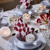 VINTERFINT Paper napkin, check pattern white/red, 33x33 cm (13x13 ")