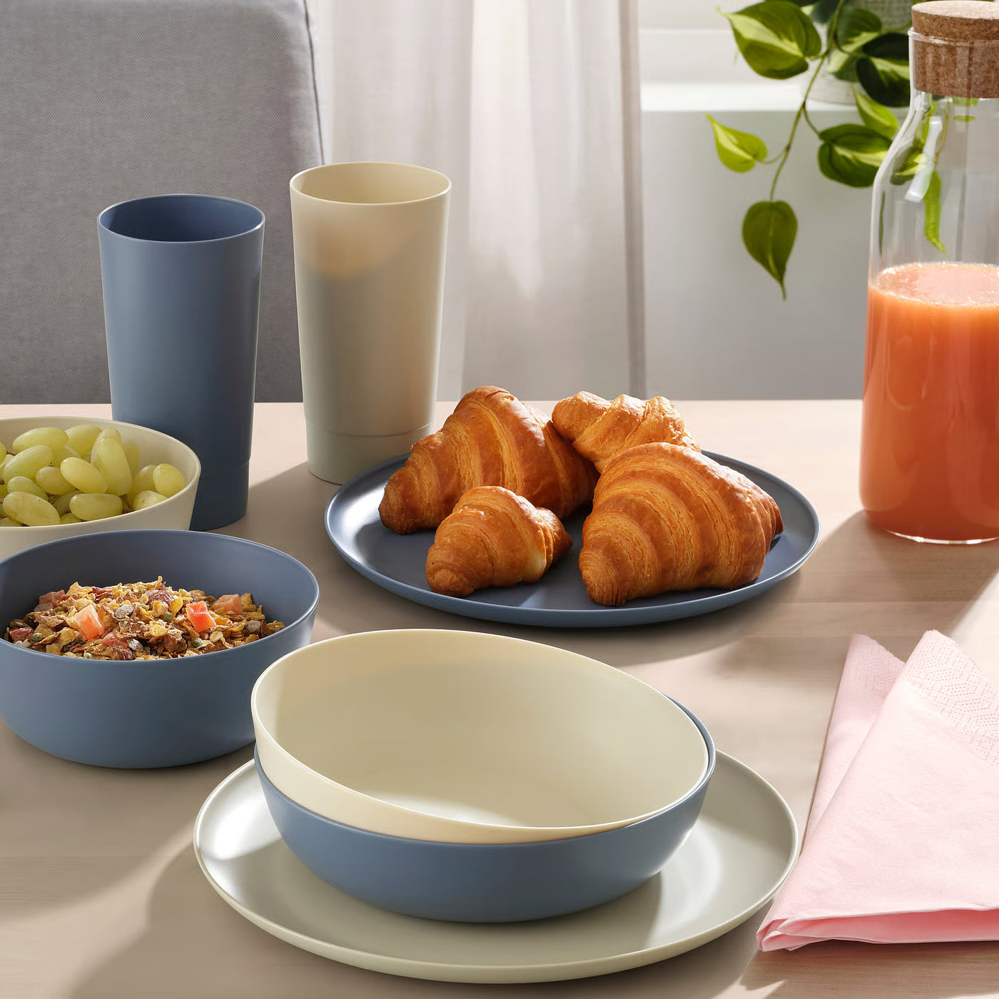 VITABBORRE Deep plate, beige, 20 cm