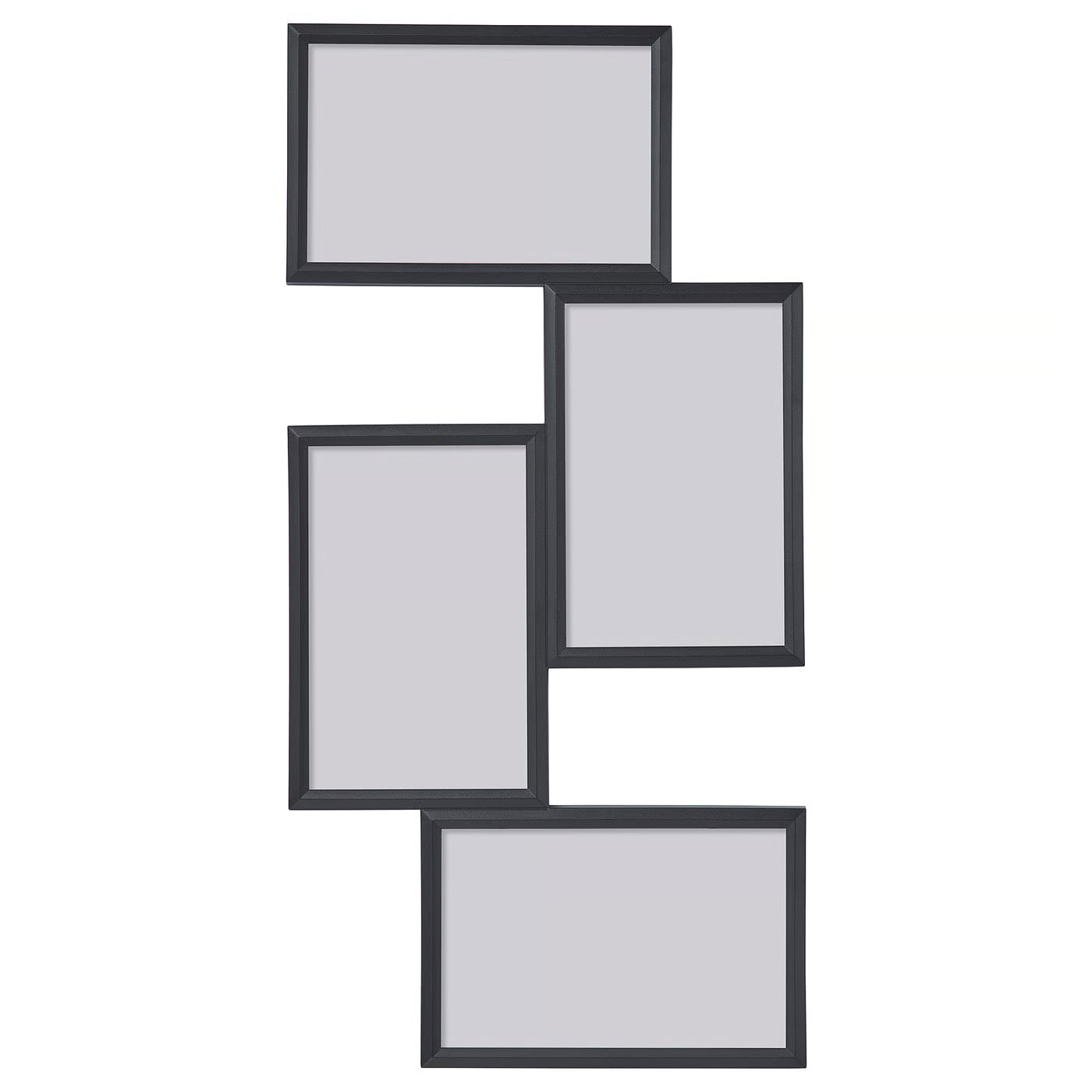 YLLEVAD Collage frame for 4 photos, black, 21x41 cm