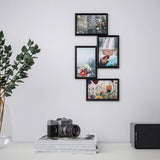 YLLEVAD Collage frame for 4 photos, black, 21x41 cm