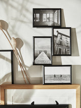 YLLEVAD Collage frame for 4 photos, black, 21x41 cm